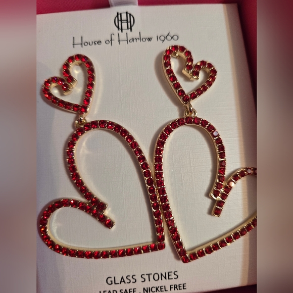House of Harlow 1960 Heart Earrings - Picture 2 of 2